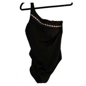 NWT Kenneth Cole, tummy toner, black swimsuit,L